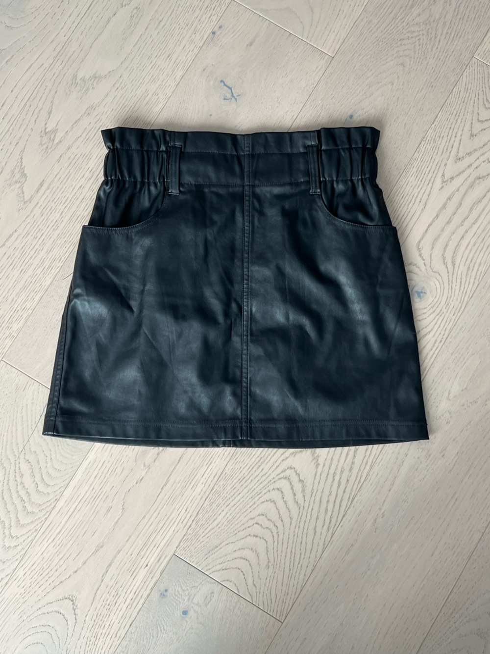 Ci Sono Black Faux Leather Mini Skirt Shorts